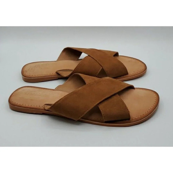 Ariat Women's Unbridled Ava Flat Sandal, Soft Cognac Suede Leather, Size 9 US - Picture 7 of 13